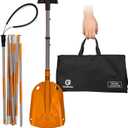 G2 Avalance Kit: Lightweight Aluminum Alloy Snow Shovel with Snow Probe and Storage Bag, Folding Design, Easy to Storage and Carry (Orange) (Gray)