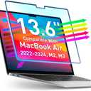VINTEZ Magnetic Blue Light Screen Protector Compatible With MacBook Air 13.6" 2022, 2023, 2024, M2, M3 Anti Blue Light Blocking Filter for Laptop