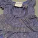 Speechless Girls' Short Sleeve Tiered Party Dress and Headband (5, Blue/Lavender)