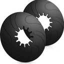 2 Pack 5th Wheel Hitch Lube Plate 12 Inch RV Camper Trailer Fifth Wheel Plate Disc Accessories for Trailer Safety Kit, 3/16 Inch Thick, Black