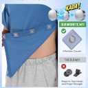 Magnetic Post Surgery Shirt for Men Women Tear Away Clothing Easy One-Handed Dressing Shoulder Surgery IV Access Dialysis