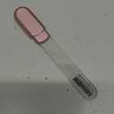 Premium Glass Nail File with Case, Crystal Diamond Salon Best Beauty Nail Buffer for Natural and Acrylic Nails Christmas Gift for Woman and Man,Apricot