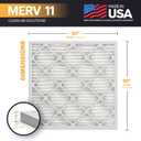 BNX TruFilter 20x20x1 Air Filter MERV 11 (6-Pack) - MADE IN USA - Allergen Defense Electrostatic Pleated Air Conditioner HVAC AC Furnace Filters for Allergies, Dust, Pet, Smoke, Allergy MPR 1200 FPR 7