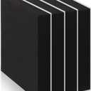 Joyfolk 4 Pcs 1" Thick Foam Padding Sheet with Adhesive Backing 6 Inch x 6 Inch Self Stick Neoprene Insulation Foam Sheet Black for Furniture Cars Speakers