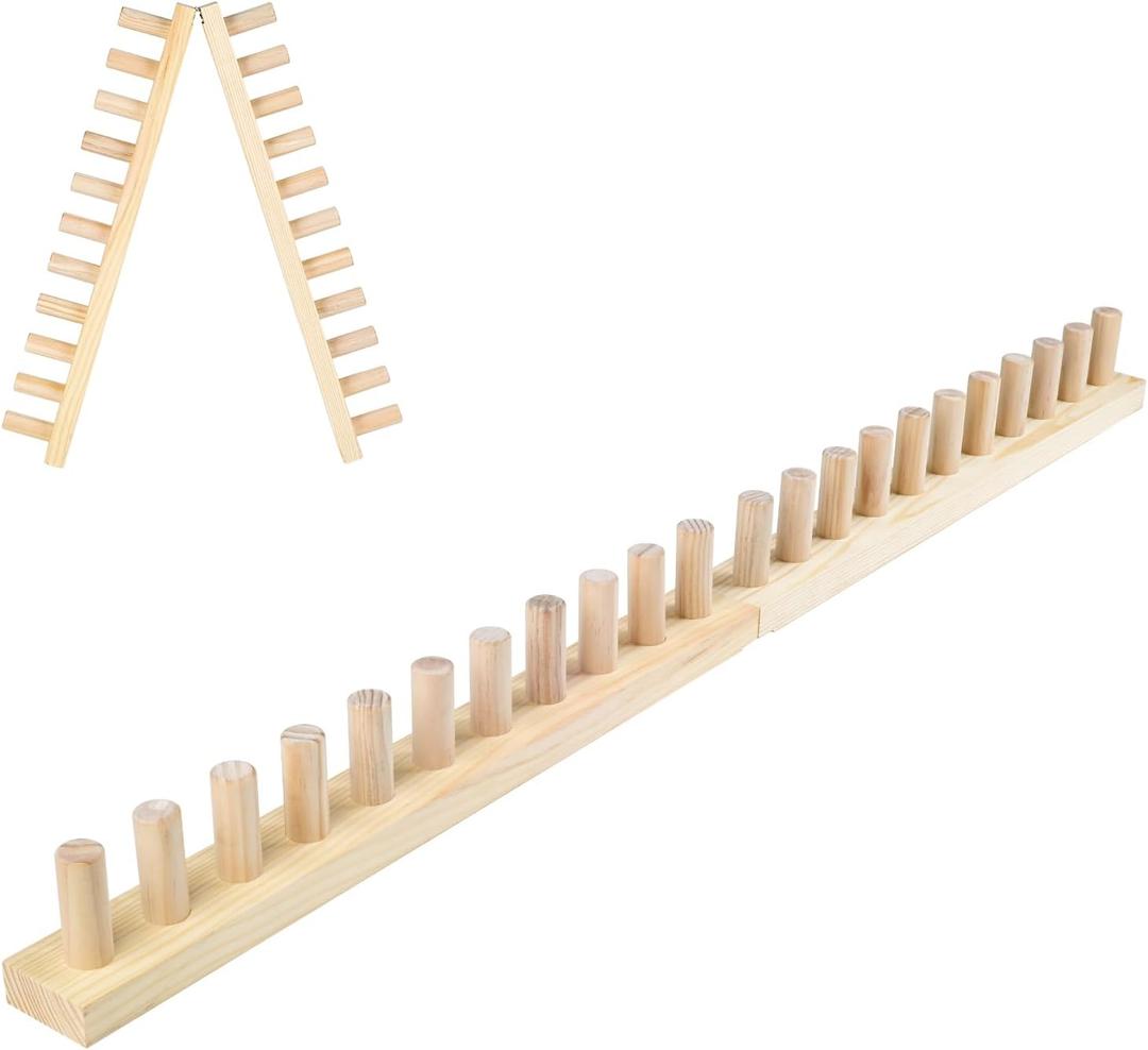 QWM Chunky Blankets Loom Knitting Looms Long Installation Free and Adjustable Foldable Portable Extra Loom Large 38,48,60, 72,84,96 Inch (38inch)