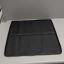 Mini Fridge Mat, 19.7x19.7x0.6 Inch Non-Slip Thick Under Refrigerator Silicone Mat, Leak-Proof Washer Drip Tray for Carpet Floor Protection, Black