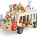 Taladad Shelf for Tonie Figures Characters Storage with 35Pcs Adhesive Metal Plate for Toniebox 2 and Tonie Box 1