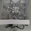 Kurt Adler 10-Light 8-Point Star Christmas Treetop, 8-Inch, Clear