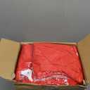 Newwiee Spandex Chair Covers Bulk - Stretch Folding Flat Front Fitted Universal Chair Protector Pack Removable Washable for Wedding Party Dining Banquet Event(Red,25 Pcs)