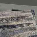 Modern Abstract Runner Rug 2x5, Grey Black Multi Washable Kitchen Runner Entryway Rug Mat Non-Slip Soft Hallway Rug Runner Thin Print Faux Wool Carpet for Bedroom Laundry Room Indoor (2' x 5' (Runner), Grey Navy Blue Black Cream Tan)