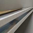 Large White Framed Blue and Gold Abstract Canvas Wall Art for Living Room, 2 Piece Modern Minimalist Prints Paintings Artwork for Walls, Glitter Pictures for Hallway Dining Bedroom Wall Decor 24x36 In