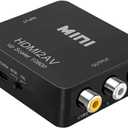 HDMI to RCA, 1080p HDMI to AV 3RCA CVBs Composite Video Audio Converter Adapter Supports PAL/NTSC for TV Stick, Chromecast, Apple TV, PC, Laptop, Xbox, HDTV, DVD-Black