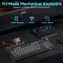 SOLAKAKA KI99 Pro Wireless Mechanical Keyboard with Quiet Switch, Hot Swappable Pre-Lubed Switches with RGB Backlit, Gasket Structure Computer Gaming Keyboard (BlackBlue, Silent Switch)