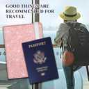 Passport Holder for Travel Essentials, RFID Premium Leather Passport Wallet Cover Case for Travel Must Haves Accessories, Passport Book Holders for Women Men Black Rose Falling Points
