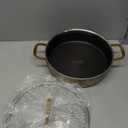 LOLYKITCH 6 Quarts Hybrid Tri-Ply Stainless Steel Saut Pan with Lid,Induction Large Skillet, Jumbo Cooker,Dishwasher & Oven Safe