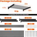 Ultrawall Garage Wall Shelves 33in x 24in, Heavy Duty Wall Mounted Storage Shelves for Storage Bins, Holds Up to 350Lbs, 2 Pack, Black