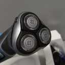 Philips Norelco Shaver 3900 Series, Wet and Dry Electric Shaver, P-Cap, Travel Pouch, Charging Stand, Storm Blue, Model S3341/92 (Silver New)