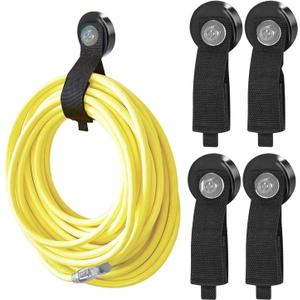 JEEJINYAN 4 PCS Heavy Duty Magnetic Hooks, Magnetic Garage Hooks, Magnetic Tool Holder, Tool Organization Cord Strap for Cars, Garage, RV, House, Ropes