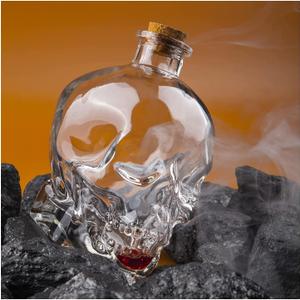 2-Pack Skull-Shaped Crystal Decanter – 4x7 Inches