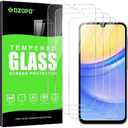 GOZOPO 4-Pack Screen Protector for Samsung Galaxy A15 5G/4G, Tempered Glass, 9H Hardness, Anti-Scratch, Bubble-Free, HD Clear