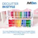 ArtBin Ribbon Storage Rack | Ribbon Spool Holder | Ideal for Craft Rooms & Studios, Gift Wrapping Stations, Small Craft Shops, Boutiques - White