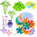 Kingci Fabric Flower Bouquets DIY Kit, 2025 Creative Flower Making Kits Accessory Refills 106PCS Educational Arts and Craft Kits for Kids, Birthday Christmas Gifts for Girls Boys Teens (Colorful)
