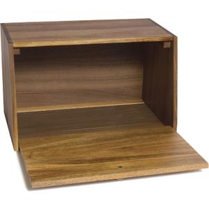 Lipper International 1147 Acacia w Solid Door Bread Box, Multi Color