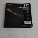 20PCS 12 Inch Black Vinyl Record Jackets, Thick Cardboard Sleeves with Center Hole, Blank LP Album Covers for 33 RPM Storage & Organization, 350gsm LP Jackets for Record Storage