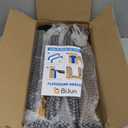 BiJun17 inch Metal Playground Handles,Monkey Bars Indoor Heavy Duty Ceiling Grab Bars for Indoor Outdoor Playgrounds Climbing Frames,Treehouses and Wall ladders (Black Set of 6)