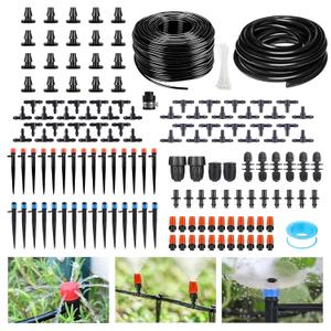 256FT Drip Irrigation System Kit, 163pc Automatic Garden Watering Misting System for Greenhouse, Yard, Lawn, Plant