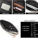 FOXLOVER Quilted Crossbody Bags for Women Vegan Leather Boho Purses Shoulder Handbags with Tassel (Beige)