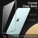 JETech Clear Case for iPad Air 13-Inch M3/M2 (2025/2024), Anti-Yellowing Transparent Shockproof Slim Tablet Back Cover with Hard PC Back and Soft TPU Bumper