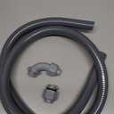 Elecoman 1 inch 25ft Liquid-Tight Conduit and Connector Kit, Flexible Non-Metallic Liquid Tight Electrical Conduit Kit with 5 Straight and 3 90-Degree Connector Fittings, 1in. Dia