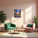 Landscape Paint by Numbers Kit for Adults Beginner Starry Night Oil Painting Kit Adult Paint by Number Kits on Canvas DIY Painting for Beginners Art by Numbers for Gifts Home Wall Decor 16x20 Inch (YF027)