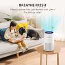 Air Purifier for Home Bedroom, AromaRoom H13 HEPA Air Filter For Smoke Pollen Dander Hair Smell Air Cleaner, 3-in-1 Filter with Sleep Mode, Quiet Air Cleaner For Pets, Home, Baby Room (White)