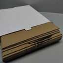 HAUTOCO 12 Pack Trifold Poster Board 26'' x 15.74'' Medium Tri Fold Project Boards White Corrugated Presentation Cardboard for Science Fairs, School Projects, Event Displays, Business