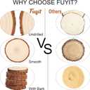 Fuyit Unfinished Wood Slices with No Hole, 25 Pcs 3.1-3.5 Inches Natural Wooden Circles with Bark for DIY Crafts, Christmas Ornament, Decoration