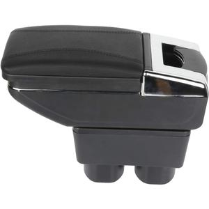 OCPTY Leather Car Center Console Armrest Box Replacement for Nissan Tiida Hatchback 2005 2006 2007 2008 2011/For Nissan For Versa Armrests Storage Box(Black)