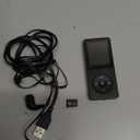 128GB MP3 Player,with Bluetooth 5.2, Music Player with Built-in HD Speaker, Voice Recorder, HiFi Sound, E-Book, Earphones Included-BYBY2 (black)