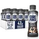 Core Power Elite High Protein Shake, Chocolate, 42g Bottle, 14oz, 12 Pack (EXP 11/16/26)