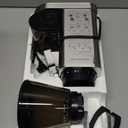 AMZCHEF Coffee Grinder, Burr Coffee Bean Grinder for Home Use with 48 Precise Grind Settings, Detachable Funnel Stand for Espresso, LED Control Panel, Anti-static Design, Silver