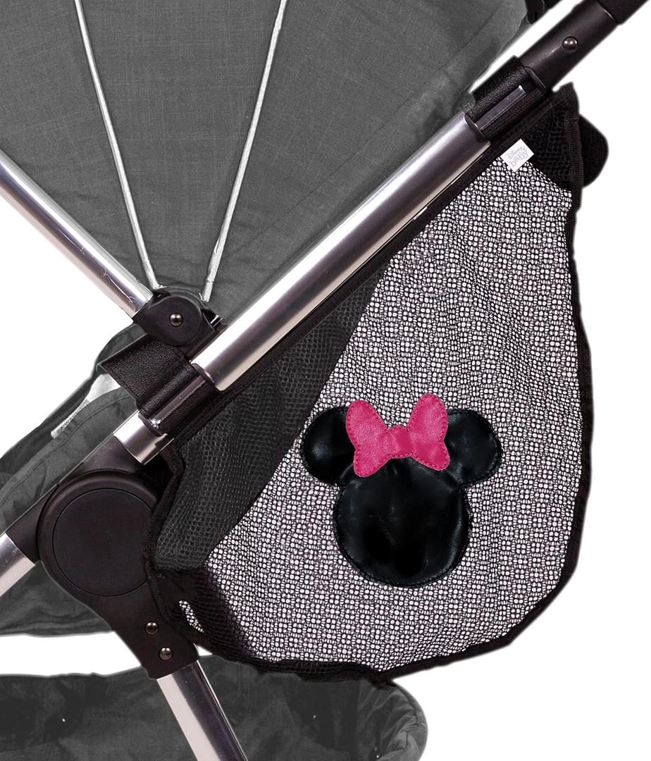 J.L. Childress Disney Baby Side Sling Stroller Cargo Net, Stroller Organizer & Storage, Minnie Mouse