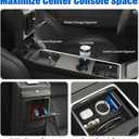 Center Console Organizer Fit For Tesla Model Y Juniper2025-2026& Model 3 Highland 2024-2026 Double Layer Silicone Slide Smoothly New Model Y/3 Accessories, 5 Pcs