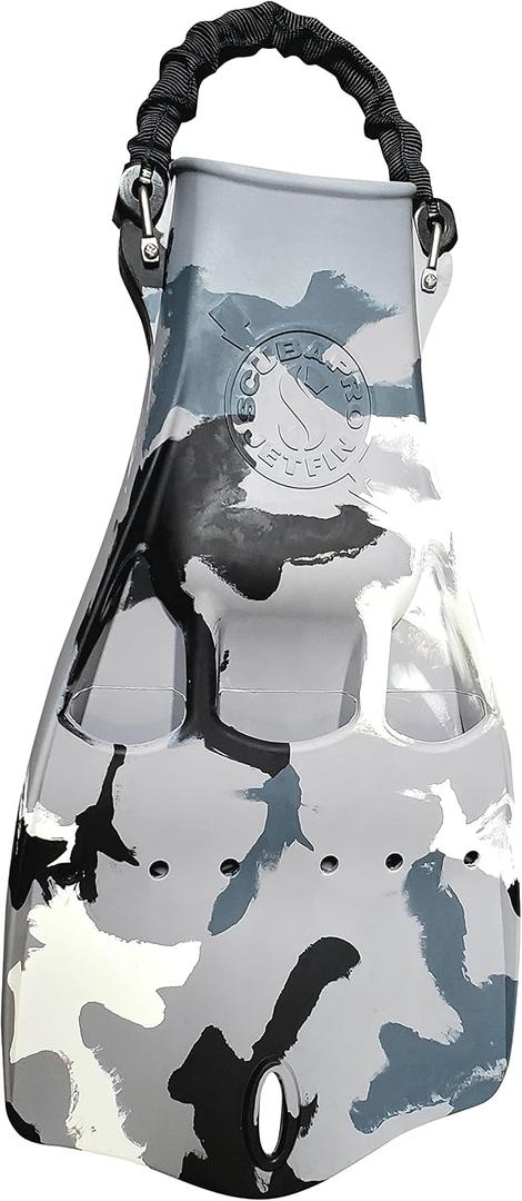 SCUBAPRO Jet Diving Fin with Spring Heel Strap (White Camo, L)
