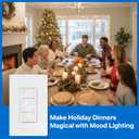 Lutron Caseta Original Smart Dimmer Switch (Lutron Smart Hub Required), for LED Lights, 150 Watt, Single-Pole/3-Way, No Neutral Required, PD-6WCL-WH, White