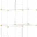 Amazon Basics 6 Cube Wire Grid Storage Shelves, Stackable Cubes, White, 14.6" D x 30.3" W x 44.8" H