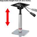 Bass Boat Casting Seat with Pedestal Pole Base Mount for Bass Pro Casting