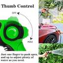 2 x Garden Hose Nozzle Spray Nozzle,10 Hose Metal Duty Watering Patterns Thumb Control On Off Valve, High Pressure Nozzle Sprayer for Watering Plants, Car Wash,Cleaning,Showering Pets, 4.8 x 8.5 x 2.6 inches