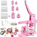 Mryitcal Button Maker Machine Multiple Sizes, 1''+1.25''+2.25'' Pin Maker Button Press Machine W/ 300 Sets Metal Pinback Inserts, Badge Making Supplies Kit for DIY Pin Badges
