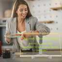 Acrylic Dry Erase Board with Light 11.8 X 7.9 Clear Light up Dry Erase Board with Stand Desktop Glow Memo LED Letter Rewritable Message Board White Board LED Note Board with 7 Color Markers